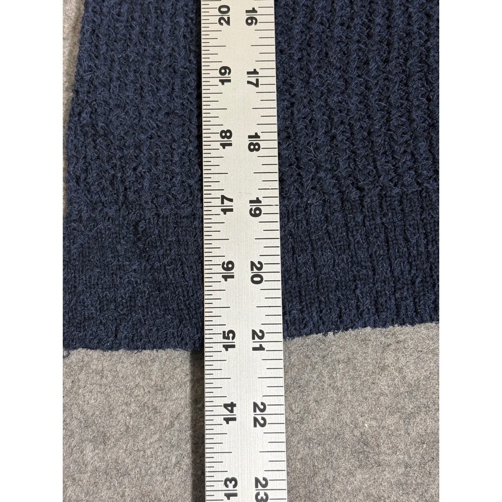 Antonelli Firenze Navy Blue Cotton Blend Cable Knit‎ Pointelle Sweater Italy M - Picture 6 of 8